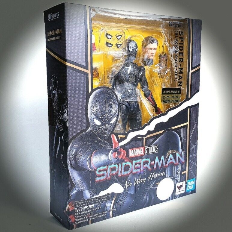 BANDAI S.H.Figuarts SPIDER-MAN : NO WAY HOME SPIDERMAN Black & Gold Suit onhand
